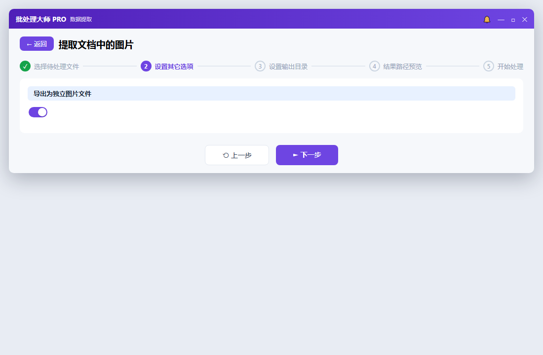提取文档中的图片 · 界面示意图