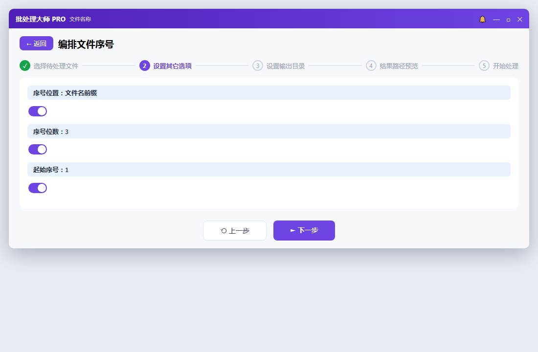 编排文件序号 · 界面示意图